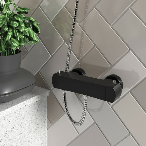 Смеситель для душа Paini Lady 89YO511TH с термостатом Черный матовый