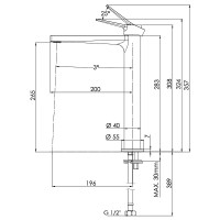 Смеситель для раковины Remer Slash SL11LNO Черный матовый латунь