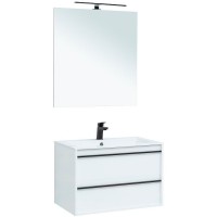 Комплект мебели для ванной Aquanet Lino 80 271955 подвесной Белый матовый МДФ / ЛДСП