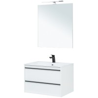 Комплект мебели для ванной Aquanet Lino 80 271955 подвесной Белый матовый МДФ / ЛДСП
