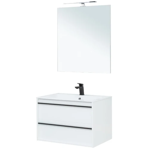 Комплект мебели для ванной Aquanet Lino 80 271955 подвесной Белый матовый МДФ / ЛДСП