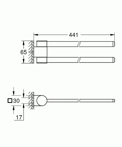 Полотенцедержатель Grohe Selection 41219KF0 цвет черный матовый