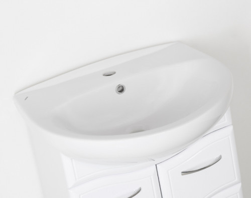 Тумба под раковину Style Line Эко Волна 11 Антик 55 Белый глянец МДФ / ЛДСП