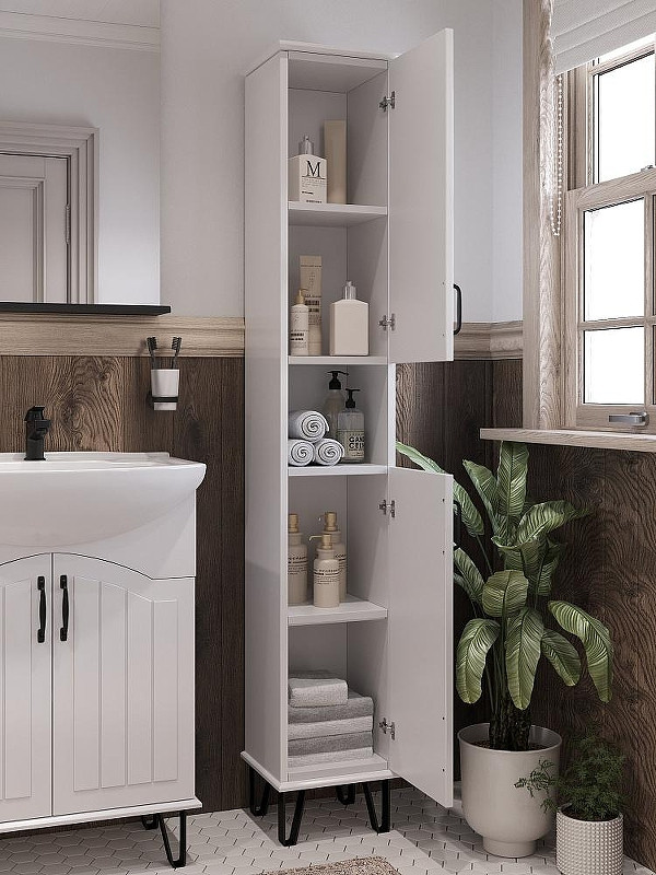 Шкаф пенал DIWO Сочи 30 00-00001267 цвет Белый