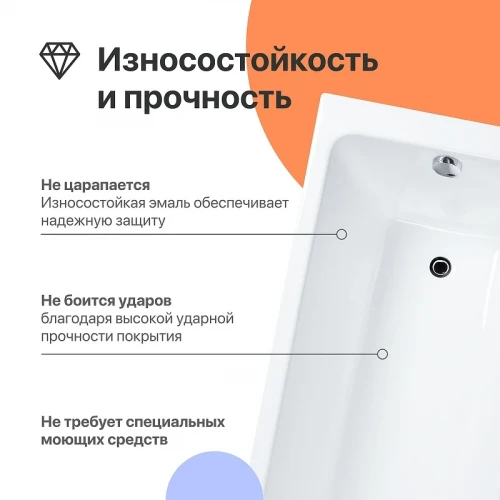 Чугунная ванна DIWO Суздаль 180х80 цвет Белый