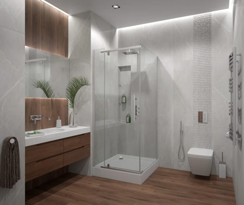 Душевой уголок Erlit Comfort 100х100 ER10110H-C1 профиль Хром стекло прозрачное