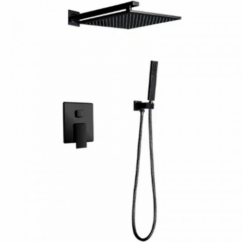 Душевая система ALMAes Leine TVZ-0810 Черная матовая латунь встраиваемый