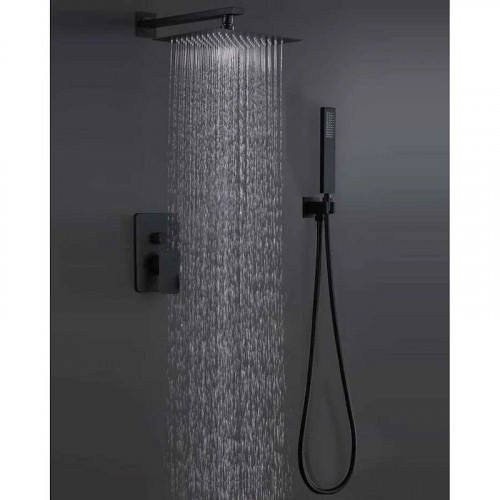 Душевая система ALMAes Leine TVZ-0810 Черная матовая латунь встраиваемый