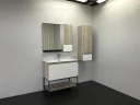 Зеркальный шкаф Comforty Страсбург 90 00-00006573 Дуб дымчатый МДФ / ЛДСП, стекло