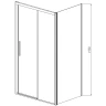 Душевой уголок Vincea Soft 110x90 VSR-3SO9011CLGM профиль Вороненая сталь стекло прозрачное