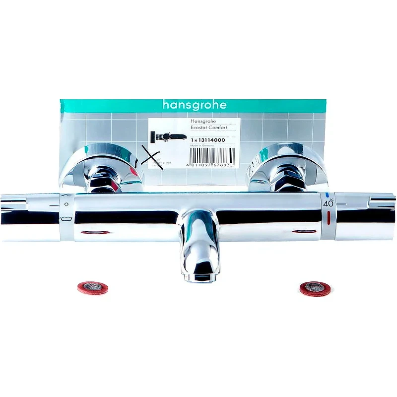 Смеситель для ванны Hansgrohe Ecostat Comfort 13114000 с термостатом Хром латунь на стену