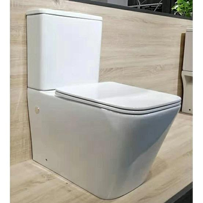 Унитаз компакт CeramaLux NS2171 цвет Белый с бачком и сиденьем Микролифт