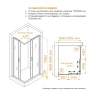 Душевой уголок RGW Passage (Пассаж) PA-246 90х70 030824679-11 профиль Хром стекло прозрачное