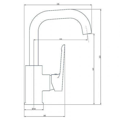 Смеситель для раковины ESKO Lagos LG26M Хром