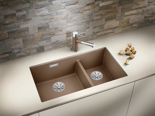 Кухонная мойка Blanco Subline 430/270-U 523160 Кофе искусственный камень (литьевой мрамор) встраиваемый