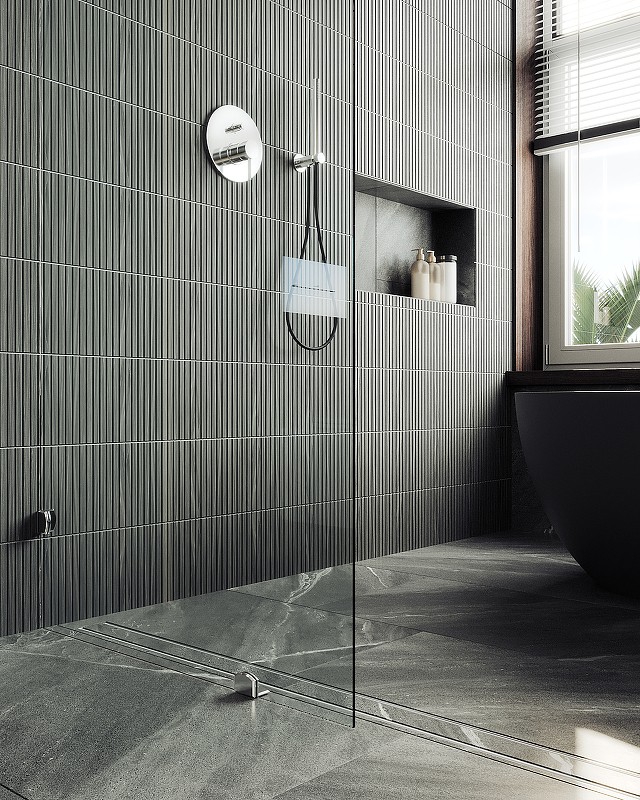 Душевая перегородка Maybah Glass MGD-259-4 790x1950 коннектор стена-стекло Хром глянцевый стекло прозрачное