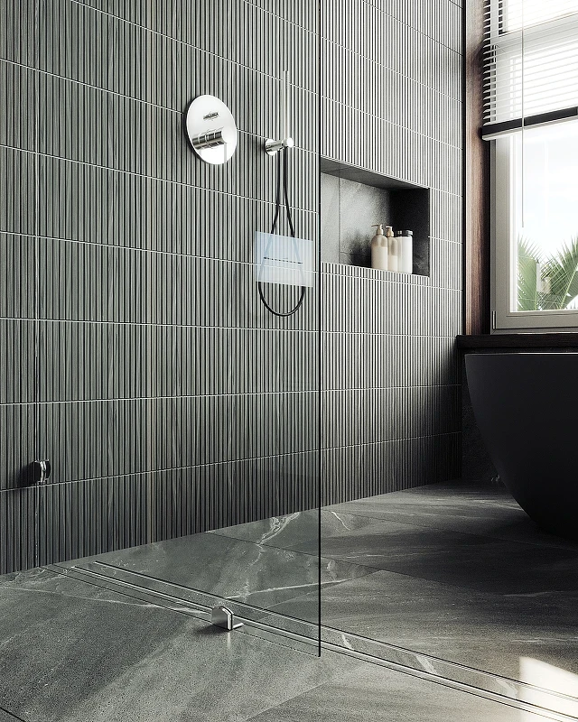 Душевая перегородка Maybah Glass MGD-259-4 790x1950 коннектор стена-стекло Хром глянцевый стекло прозрачное