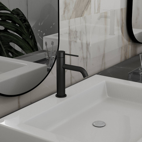 Смеситель для раковины Vincea City VBF-2C1MB Черный матовый