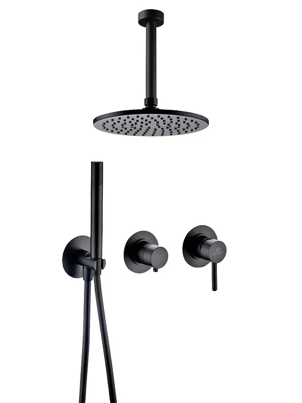 Душевая система FILARETE Roun FL1032BL цвет Черный матовый