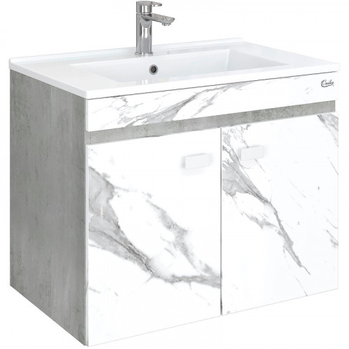 Тумба под раковину Onika Марбл 75.02 107517 подвесная Мрамор Камень бетонный МДФ / ЛДСП