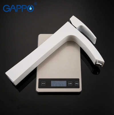 Смеситель для раковины Gappo G07 G1007-18 Белый Хром латунь