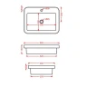 Раковина Artceram Fuori 60 TFL034 37 00 Denim фарфор полувстраиваемая