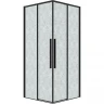 Душевой уголок Grossman Galaxy 90х90 300.K33.01.9090.21.02 профиль Черный матовый стекло шиншилла