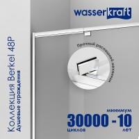Душевая дверь WasserKRAFT Berkel 80 48P27 профиль Хром стекло прозрачное