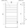 Электрический полотенцесушитель Point Антея PN17858W П8 500x800 диммер справа Белый