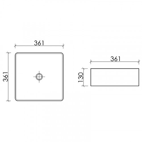 Раковина-чаша Ceramicanova Element 36 CN6068MB Черная матовая фарфор накладная