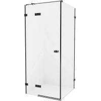 Душевой уголок New Trendy Avexa Black 110x80 L EXK-1828 профиль Черный стекло прозрачное