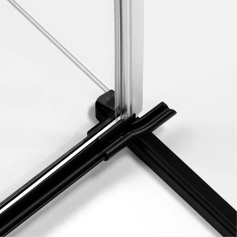 Душевой уголок New Trendy Avexa Black 110x80 L EXK-1828 профиль Черный стекло прозрачное