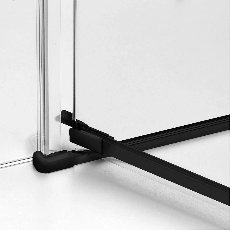 Душевой уголок New Trendy Avexa Black 110x80 L EXK-1828 профиль Черный стекло прозрачное