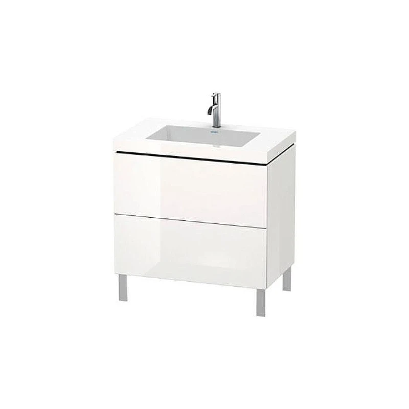 Тумба с раковиной Duravit L-Cube 80 LC6937O2222/UV999200000 цвет Белый глянцевый