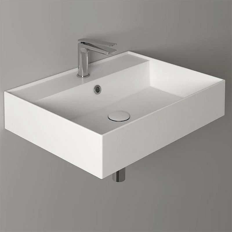 Раковина Simas Agile 61 AG61 bi*1 Белая фаянс подвесная, накладная
