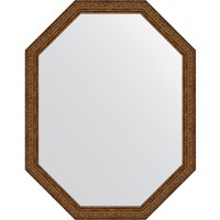 Зеркало Evoform Octagon 70x90 BY 7032 в багетной раме - Виньетка состаренная бронза 56 мм стекло