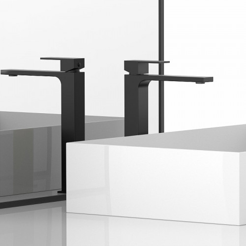 Смеситель для раковины Vincea Cube VBF-1C02MB Черный матовый латунь