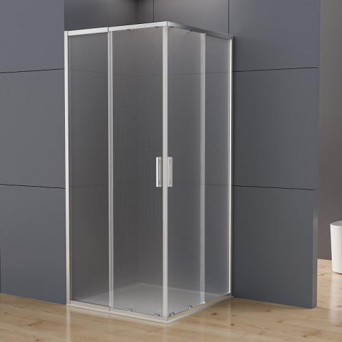 Душевой уголок Vincea Rapid-N 90x100 VSS-3RN9010E10MT профиль Хром стекло текстурное