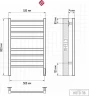 Электрический полотенцесушитель Terminus Ното П8 500х800 4670078578891 цвет Графит