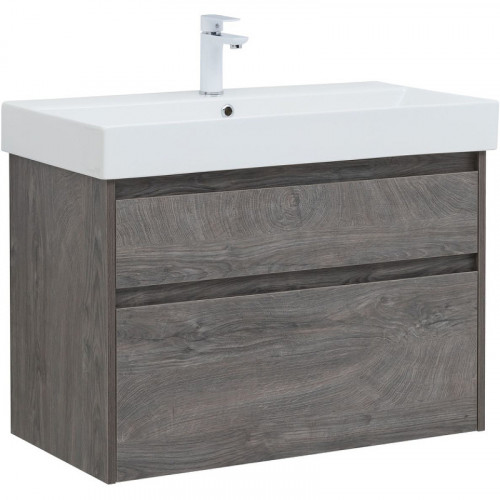 Тумба под раковину Aquanet Nova Lite 85 249937 подвесная Дуб рошелье МДФ / ЛДСП