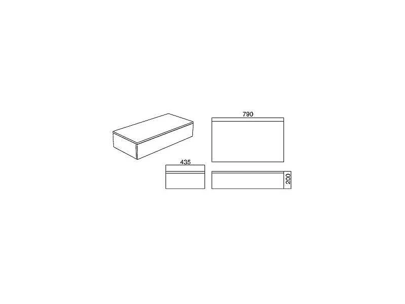 Тумба Scarabeo Solid 79 290789 цвет Rovere Nodato