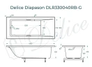 Ванна из искусственного камня Delice Diapason 190х90 DLR330040RB-G цвет Белый глянцевый с черными ручками