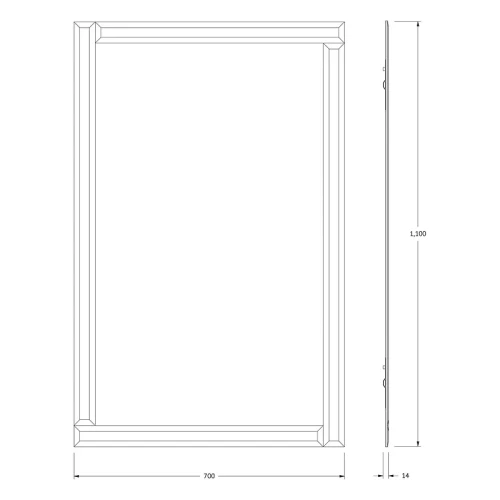 Зеркало Evoform Style 110x70 BY 0823 с зеркальным обрамлением - цвет Бронза стекло