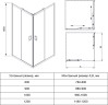 Душевой уголок Veconi Rovigo RV-13 100x100 RV13-100-01-C5 профиль Черный матовый стекло прозрачное