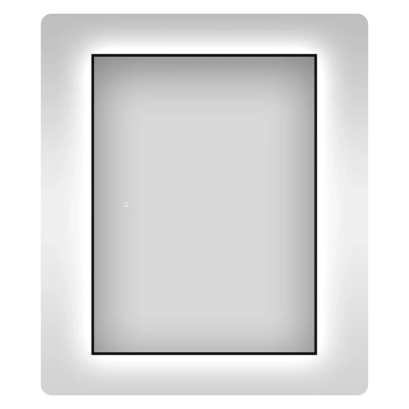 Зеркало Wellsee 7 Rays' Spectrum 70 172201000-172201010 с подсветкой цвет Черный матовый с сенсорным выключателем