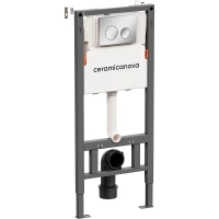 Инсталляция Ceramicanova Balance CN121001CH для унитаза с клавишей смыва Хром глянцевый пластик
