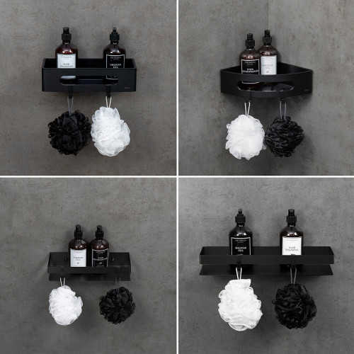 Металлическая полка Lemark Shelf Line 9772050 цвет Черный матовый