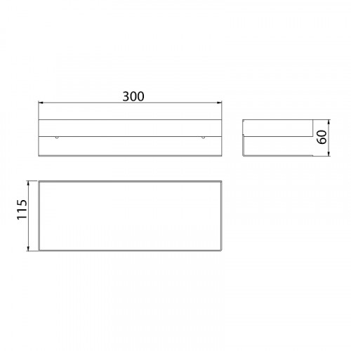 Металлическая полка Lemark Shelf Line 9772050 цвет Черный матовый