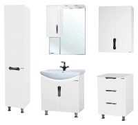 Шкаф пенал Bellezza Лагуна 35 L 4622107082015 L Белый МДФ / ЛДСП