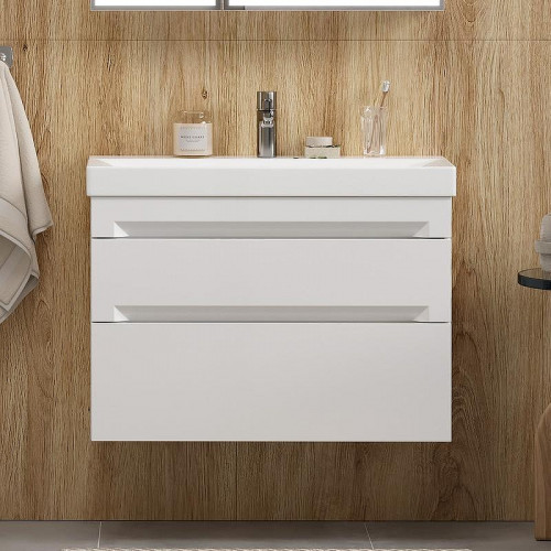 Тумба под раковину Equil Corner 80 tpCRNR80.2Y-06 подвесная цвет Белый